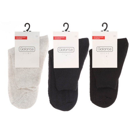 Носки с ослабленной резинкой GALANTE, р. 23, 80% хлопок, 17% полиамид, 3% эластан, цвета в ас-те