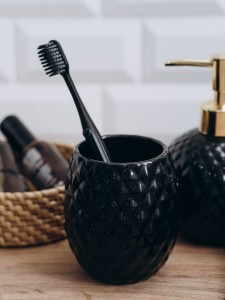 Стакан д/зубных щеток ВаннДерБлэк, фарфор, цвет черный 60704 Master House