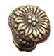 Ручка-кнопка шкатулочная "Грибок" 17х15мм, бронза
