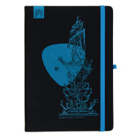 BY Бизнес - блокнот &quot;Петр I&quot; А5, 192 стр., твердая обл., фактурная иск.кожа, резинка, 2 закладки