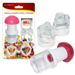 Насадки д/канапе "Супер", набор 5 шт/уп, цена за уп (кратность 4шт!!!), пластик DH80-177 Мультидом