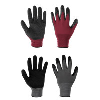 INBLOOM Перчатки с морщинистым латексным полуобливом р.10, 25см, полиэстер, 55г