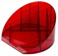 Подставка Attache Яркий офис 12 отделений прозрачный Вишня 1140951