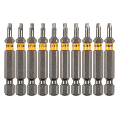 Бита TX 10х50, сталь S2, шестигранный профиль, 10 шт. Е 6,3 Denzel