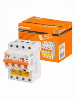 TDM диф. автоматический выкл. АД4P 4Р С80 30-100-300мА 6кА тип АС SQ0204-0636