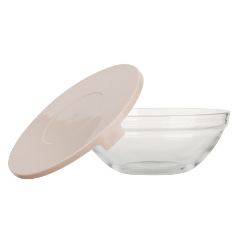 MILLIMI Набор салатников с крышкой 5 шт: 900/ 500/350/200/130 мл, стекло, пластик, бежевый