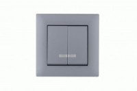 MAKEL Karea Rizz выкл. СУ 2 кл. (инд.) СЕРЕБРЯНЫЙ 88065023