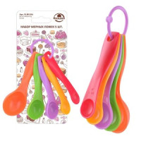 Ложки мерные набор 5шт/уп, цена за уп, 1/2,5/5/7,5/15мл (кратность 6шт!!!) VL80-244 Мультидом