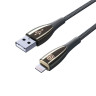 ВСЁГАЗИН Кабель для зарядки Сириус iP, 1м, 2.4А, Быстрая зарядка, штекер металл, серый