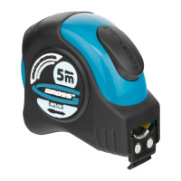 Рулетка &quot;Schlagfest&quot;,5 м x 25 мм,магнитный обрезиненный зацеп,двусторонняя шкала,Нейлоновое покрытие,автоматическая фиксация Gross