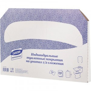 Покрытие д/унитаза Luscan Professional 1/2 сложения 250шт/уп 493581