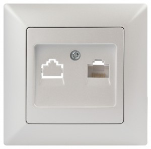 ЭРА Intro Solo роз. СУ  1 комп.(RJ45),  перламутр 4-303-06 53993