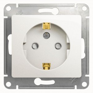 Systeme Electric GLOSSA мех. роз. СУ 1 мест. перламутр (пл.осн., земля, штор.) GSL000645 (20!)