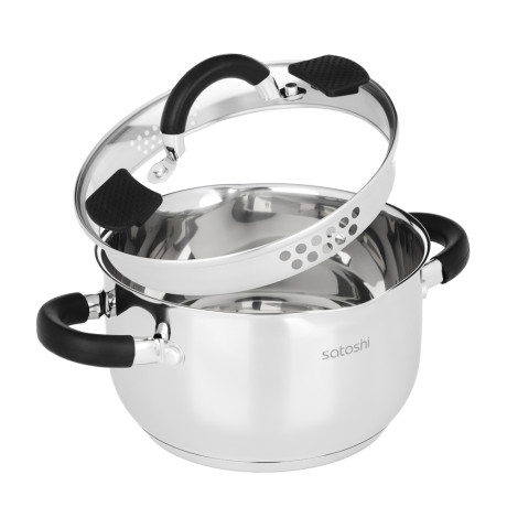 SATOSHI Арбон Кастрюля 18х10,5см, 2,5л, со стекл. крышкой, индукция
