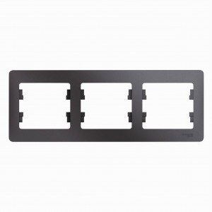 Systeme Electric GLOSSA рамка СУ 3 мест. графит (горизонт.) GSL001303 (5!)