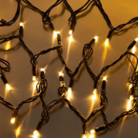 Гирлянда светод. уличная рисовая, SE-RICE-10100WW, 10M, 100LED, тепл.бел, IP60