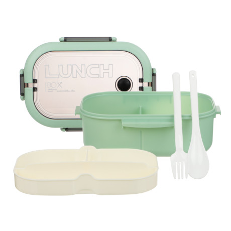 Ланч-бокс, 1200мл, со столовыми приборами (ложка вилка) РР