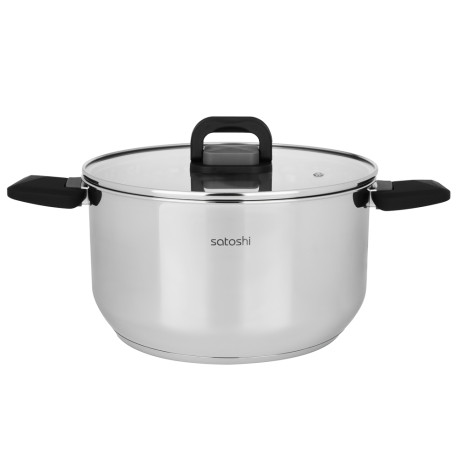 Кастрюля тм SATOSHI Манн 24х13,5см. 6,5л. со стекл. крышкой, индукция