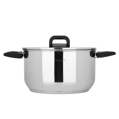 Кастрюля тм SATOSHI Манн 24х13,5см. 6,5л. со стекл. крышкой, индукция