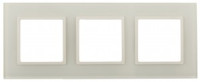 ЭРА 14 Elegance рамка СУ 3 мест.стекло, сл.кость+сл.к 14-5103-02 5411