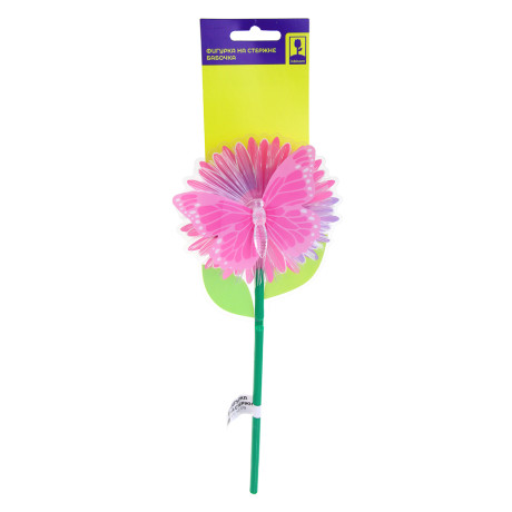 INBLOOM Фигурка на стержне Бабочка, 1LED, 1 реж., 11х28х3см, PS, PMMA, PVC, PP, 3xLR44