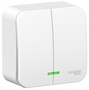 Systeme Electric BLANCA выкл. ОУ 2 кл. 10А бел. (пл.осн., монт. пласт.) BLNVA105021 (15!)