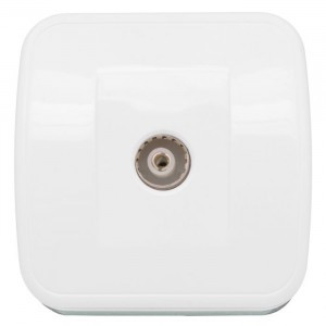 EKF Минск роз. TV ОУ 1 мест. БЕЛЫЙ (RG6) EGA00-027-10