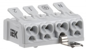 Клемма пружинная соединительная КСПнз4-2L+N+PE IEK