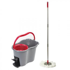 Набор д/уборки Лайма ведро 14л/7л, отжим и педаль, швабра с кругл. насадкой (2 шт., кольцо) 603622