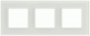 ЭРА Elegance рамка СУ 3 мест. стекло белый матовый+бел. 14-5103-01М 65836