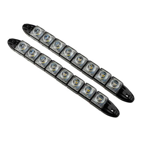 ЕРМАК Дневные ходовые огни, LED 8шт, гибкий пласт. корп., 220мм, 12V, белый, 2шт.