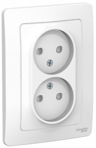 Systeme Electric BLANCA роз. СУ 2 мест. 16А бел. (пл.осн., штор.) BLNRS000121 (6!)