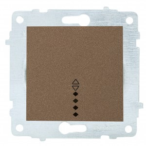 OVIVO мех. выкл. СУ 1 кл. 10А (проходной, инд.) мокка (ко всем рамкам) 600-000219-210