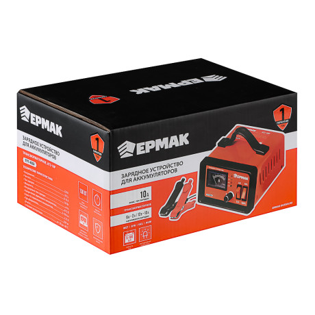 ЕРМАК Зарядное устройство автоматическое АТЗ-10Р, 0-10A, 6В/12В,металл корпус, регул. тока