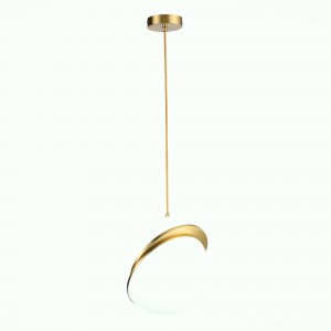 ST LUCE св-к подвесной  60W E27 300x250x1750 Латунь/Белый IP20 SL1164.313.01