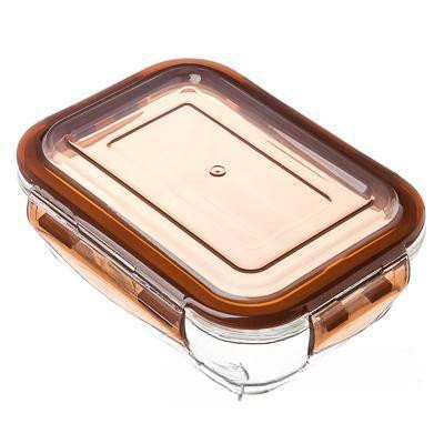 Контейнер для продуктов на защелках 600 мл стекло 845-111