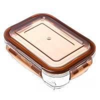 Контейнер для продуктов на защелках 600 мл стекло 845-111