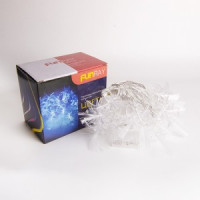 Гирлянда светодиодная &quot;Цветы&quot; SE-FLOWER-2.8520B 20LED синий 2.85м, 3xAA, IP20, провод прозрач Funray