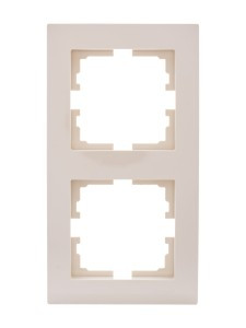 Lezard VESNA рамка СУ 2 мест. (вертик) крем 742-0300-152