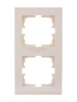 Lezard VESNA рамка СУ 2 мест. (вертик) крем 742-0300-152