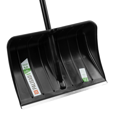 Лопата для уборки снега, полипропилен, 535х375х1400, стальной черенок, BASE Palisad