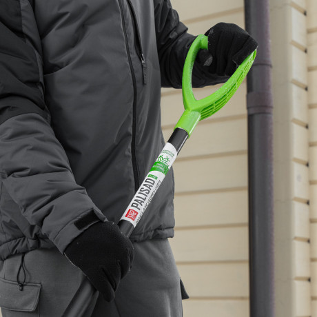 Лопата для уборки снега, полипропилен, 535х375х1400, стальной черенок, BASE Palisad