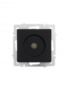 Lezard VESNA мех. роз. TV СУ 1 мест. черный бархат (RG6 проход) (корп. ABS) 742-4288-129