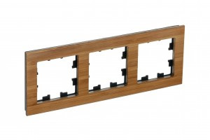 Systeme Electric AtlasDesign Nature рамка СУ 3 мест. дерево бамбук ATN353203