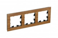 Systeme Electric AtlasDesign Nature рамка СУ 3 мест. дерево бамбук ATN353203