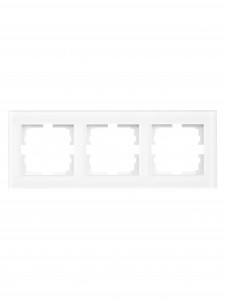 Lezard VESNA рамка акрил СУ 3 мест., гориз., белая матовая 742-5380-148