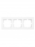 Lezard VESNA рамка акрил СУ 3 мест., гориз., белая матовая 742-5380-148