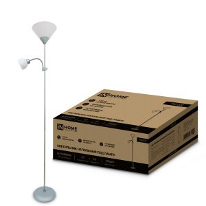 ASD/InHome св-к напольный торшер ТНО 02С 60W E27/E14 серебро 240x220x1800 2671