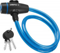 Замок ЗУБР &quot;ПРОФЕССИОНАЛ&quot;, тросовый, 3 ключа в комплекте, длина троса 650мм, d 10мм