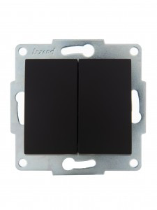 Lezard KARINA мех. выкл. СУ 2 кл. 10А чёрн. бархат (корп. ABS) 707-4288-101